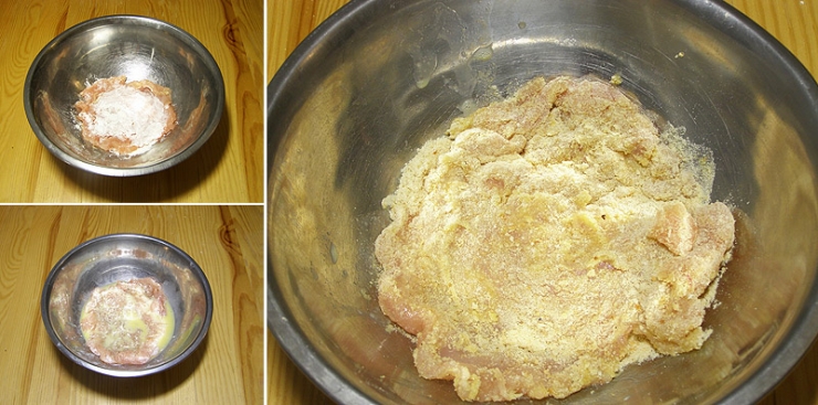 Панировка курицы в сухарях шаг 3